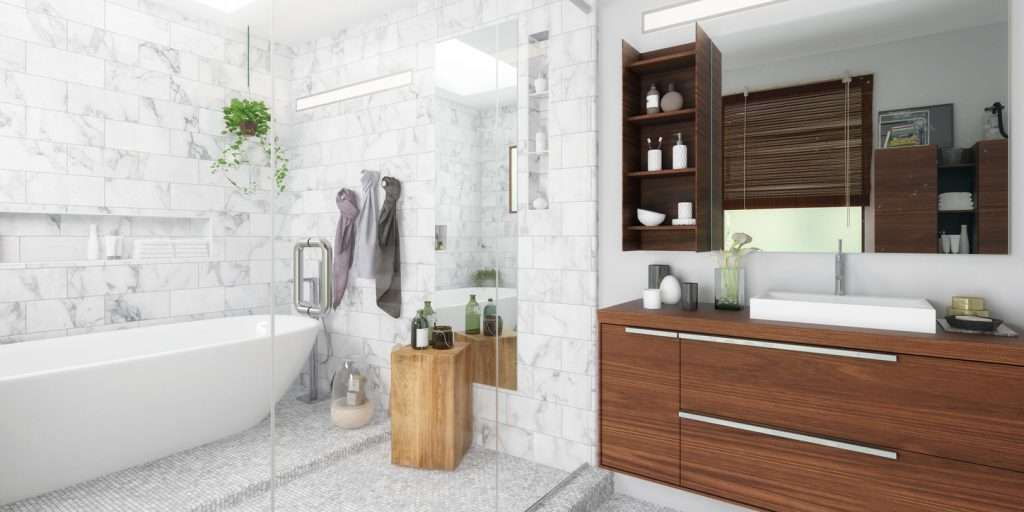 luxury materials in boise bathroom