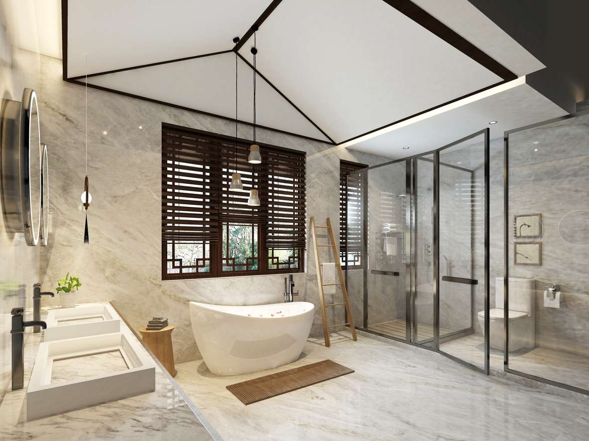 open concept bathroom remodel in Boise