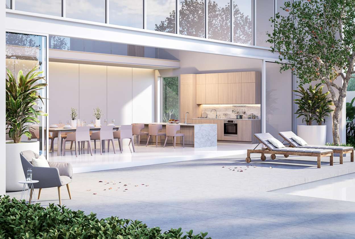 Kitchen remodel Boise Idaho with indoor-outdoor design and open layout